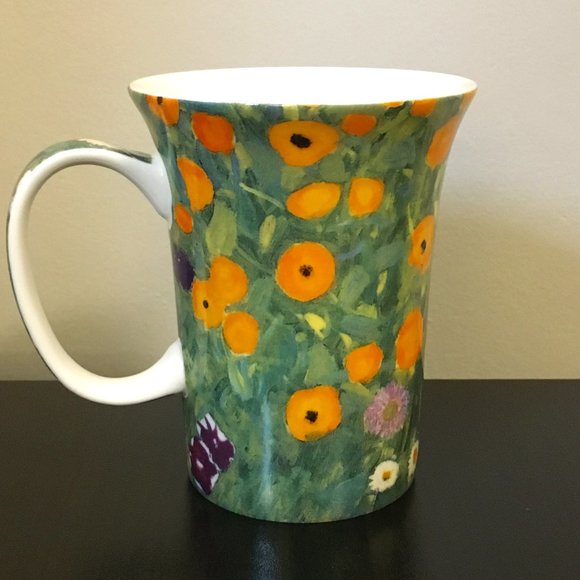Gustav Klimt's 'Flower Garden' McIntosh Fine Bone China Mug - Picture 4 of 9